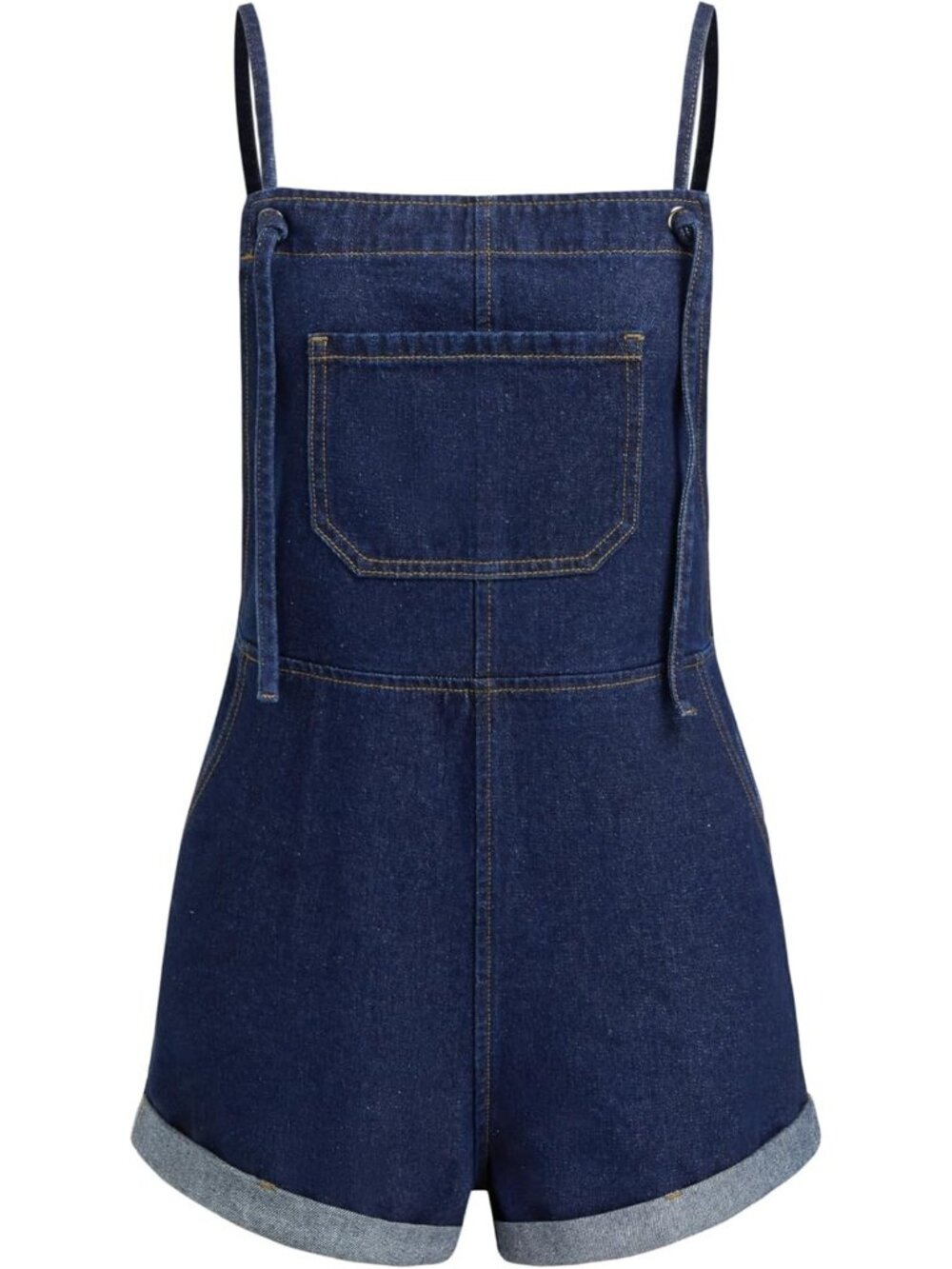 Women Dark Denim Jean Denim Adjustable Strap Loose Fit Overalls Summer Rompers
